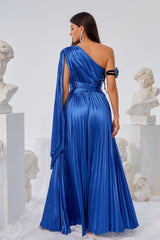 Oblique Shoulder Fold Dress