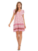 Bohemian Floral Mini Dress