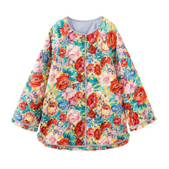 Blossom Printed Ruffle Cotton Coat