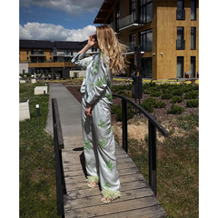Fashion Casual Embroidery Two Piece Set