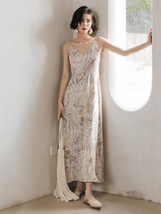 Vacation Sleeveless Floral Printed V-Neck Dress