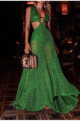 Green mesh dress
