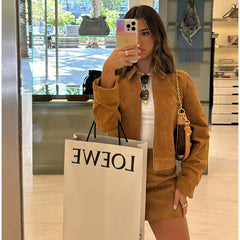 Fashion Suede Jacket and Skirt