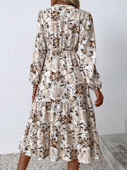 V-Neck Long Sleeve Maxi Dress