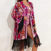 One Shoulder Snake Print One Piece Swimsuit and Cover Up