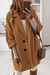 Fashion Casual Adult Solid Buttons Turn-back Collar Outerwear(4 Colors)