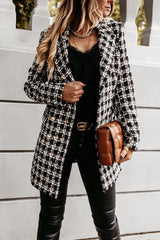 Fashion Street Plaid Turn-back Collar Outerwear(5 Colors)