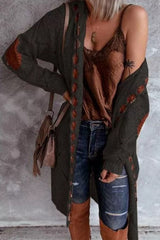 Fashion Street Solid Patchwork Hooded Collar Sweaters(6 Colors)