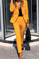 Fashion British Style Solid Patchwork Turn-back Collar Long Sleeve Two Pieces(4 Colors)