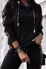 Fashion British Style Print Hooded Collar Two Pieces(4 Colors)