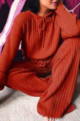 Fashion Hooded Collar Long Sleeve Two Pieces(8 Colors)