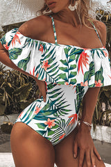 Fashion Vacation Print Split Joint Swimwears