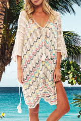 Fashion Vacation Patchwork Hollowed Out Swimwears Cover Up(5 Colors)