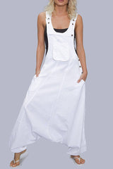 Fashion Casual Solid Asymmetrical Spaghetti Strap Loose Jumpsuits