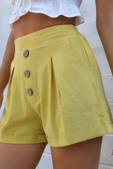 Casual Solid Split Joint Buttons Loose Wide Leg Solid Color Bottoms