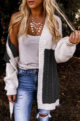 Casual Solid Patchwork Cardigan Collar Tops