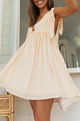 Fashion Solid Split Joint V Neck Straight Dresses