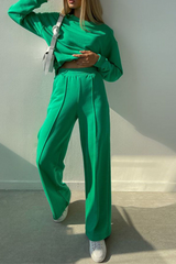 Casual Solid Split Joint Harlan Speaker Solid Color Bottoms