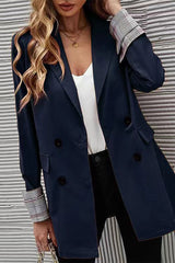 Fashion Work Solid Buttons Turndown Collar Outerwear(6 colors)