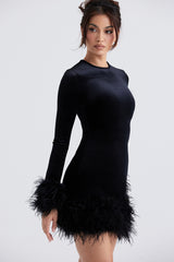 Fashion Feather Mini Dress