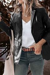 Fashion Solid Pocket Buttons Turndown Collar Outerwear(5 Colors)