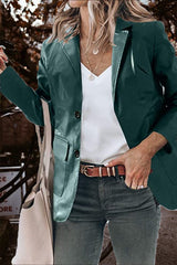 Fashion Solid Pocket Buttons Turndown Collar Outerwear(5 Colors)