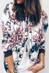 Fashion Floral Patchwork O Neck Outerwear(7 Colors)