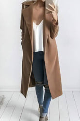 Casual Work Solid Solid Color Turndown Collar Outerwear