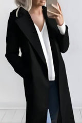 Casual Work Solid Solid Color Turndown Collar Outerwear