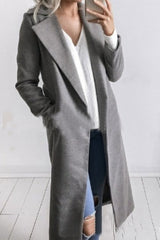 Casual Work Solid Solid Color Turndown Collar Outerwear