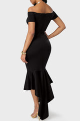 Celebrities Elegant Solid Solid Color V Neck One Step Skirt Dresses