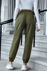 Casual Street Solid Pocket Regular High Waist Pencil Solid Color Bottoms
