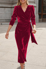 Celebrities Elegant Solid Strap Design V Neck Princess Dresses(6 Colors)