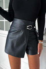 Casual Solid Metal Accessories Decoration High Waist Type A Solid Color Bottoms