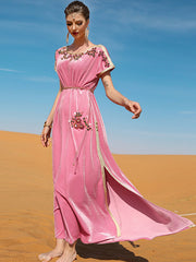 Vacation Loose Round-Neck Dress