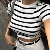 Karly Striped Knit Crop Top