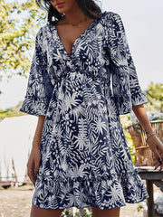 Empire Batwing Sleeves Mini Dress