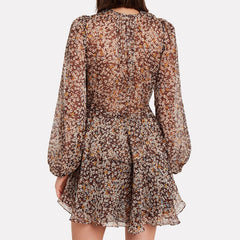 Lace Lantern Chiffon Dress