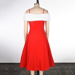 Christmas Dress Clothing + Shawl Pullover Loose Casual Party Red Dresses