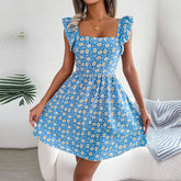 Daisy Print Casual Resort Dress