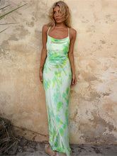 Green Boho Printed Maxi Dress