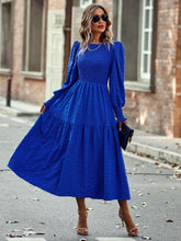 O Neck Lantern Sleeve Dress