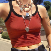 Contrast Color Cami Top