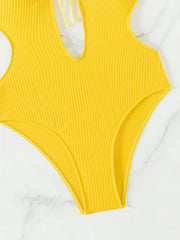 One Piece Female Beachwear Basic Swimsuit