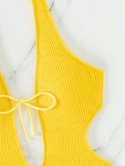 One Piece Female Beachwear Basic Swimsuit