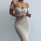 New Boat Elegant High Slim Ladies Y2K Midi Dresses