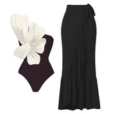 3D Pearl Flower One Shoulder One Piece Swimsuit(Shipped on Jan 10th)