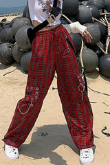 Hip hop Punk plaid pants