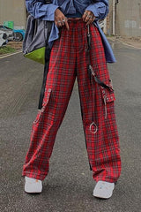 Hip hop Punk plaid pants