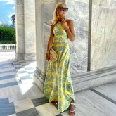 Halter Off Shoulder Maxi Dress